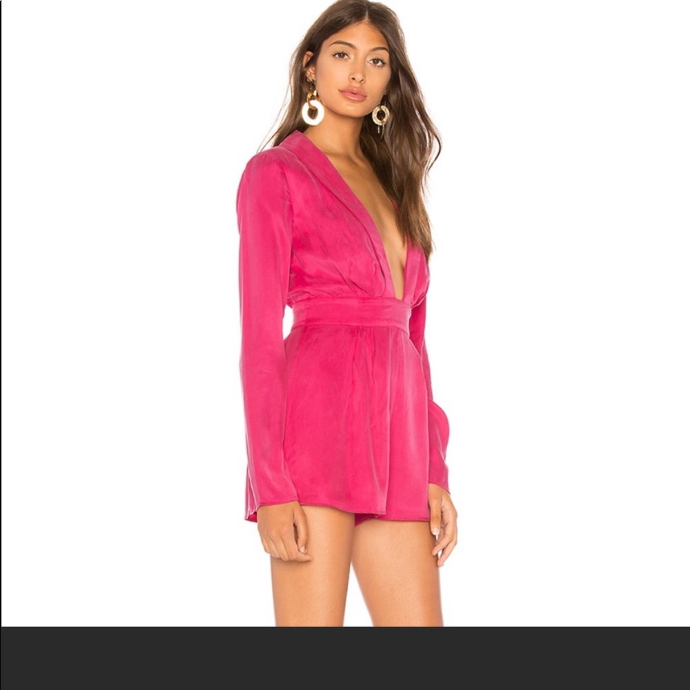 Lovers & Friends Romper in Hot Pink